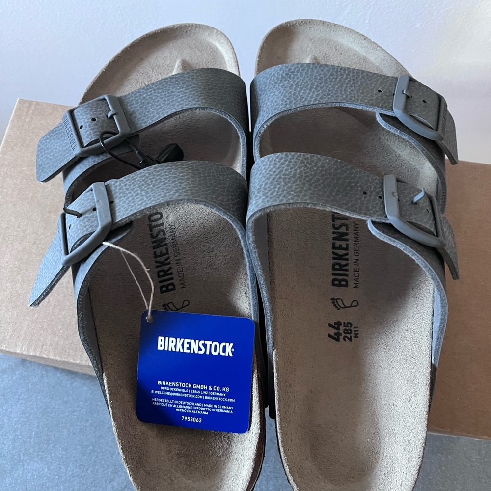 Birkenstock Arizona Slide Sandal - Gray - Picture 3 of 4